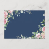 Pink Roses Script Advice And Wishes Graduation エンクロージャーカード (裏面)