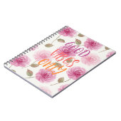 Pink Roses Spiral Photo Notebook ノートブック (左側)
