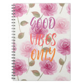 Pink Roses Spiral Photo Notebook ノートブック (正面)
