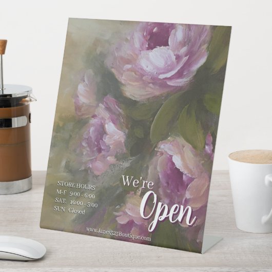 Pink Roses Store 台座サイン (インサイチュ)