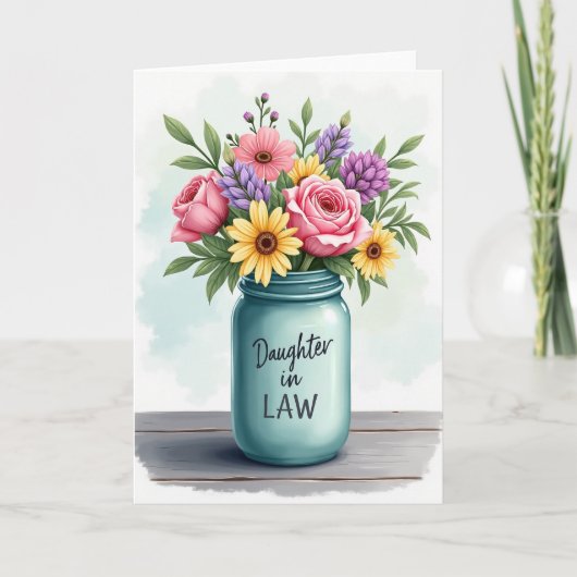 Pink Roses Sweet Mothers Day Card カード (正面)