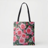 Pink Roses Tote Bag トートバッグ (正面)