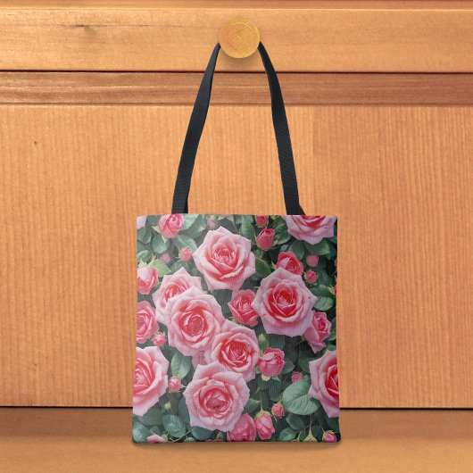 Pink Roses Tote Bag トートバッグ