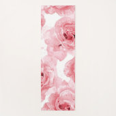 Pink Roses Watercolor Floral Blush Botanical ヨガマット (正面)