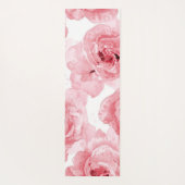 Pink Roses Watercolor Floral Blush Botanical ヨガマット (裏面)