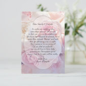 Pink Roses Wishing Well Wordding Card 招待状 (スタンド正面)