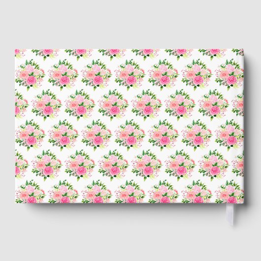 Pink Roses with Foliage Birthday ゲストブック (裏面)