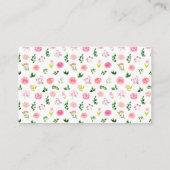 Pink Roses with Foliage Birthday A Note On Gifts エンクロージャーカード (裏面)