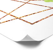 Pink Roses with Foliage Birthday Welcome ポスター (角)