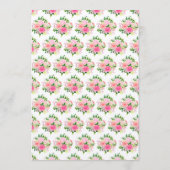 Pink Roses with Foliage Wedding Menu メニュー (裏面)