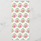 Pink Roses with Foliage Wedding Menu メニュー (裏面)