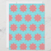 Pink Rosettes on Blue Scrapbook Paper (裏面)