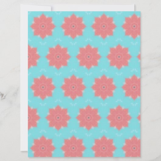 Pink Rosettes on Blue Scrapbook Paper (裏面)