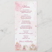 Pink Royal Princess Castle Unicorn 4th Birthday  メニュー (正面)