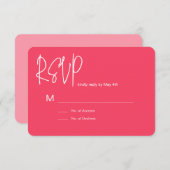 Pink RSVP Card (正面/裏面)