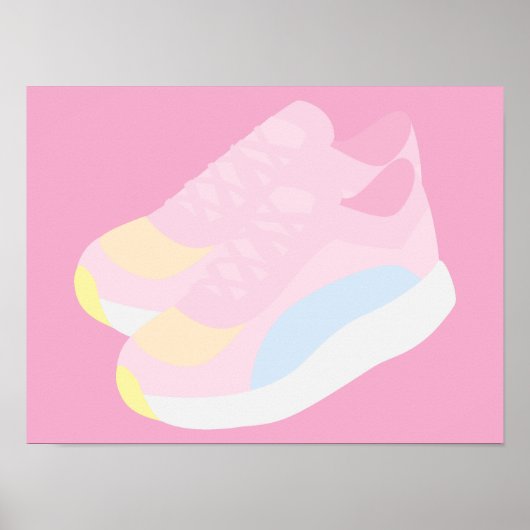 Pink Running Shoes ポスター (正面)