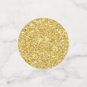 Pink Safari Animal Rustic Gold Glitter Baby Shower コンフェッティ (スモール正面)
