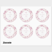 Pink Safari Toile de Jouy | Baby Shower ラウンドシール (シート)