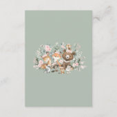 Pink Sage Floral Woodland Animals Books for Baby エンクロージャーカード (裏面)