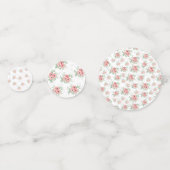 Pink & Sage Green Floral Watercolor Party コンフェッティ (正面)