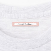 Pink & Sage Green Gingham Checker Custom Name  ラベル (貼付)