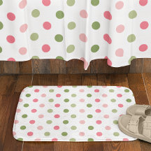 Pink & Sage Green Polka Dot