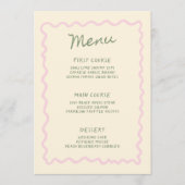 Pink Sage Whimsical Handwritten Menu メニュー (正面)