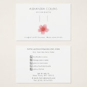 Pink Sakura Blossom Floral Hair Clip Display Card  (正面&裏面)