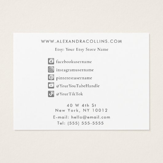 Pink Sakura Blossom Floral Hair Clip Display Card  (裏面)