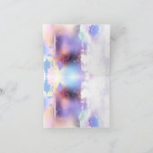 Pink Sakura on Painting Background サンキューカード (内部)