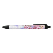 Pink Sakura on Painting Background 黒ボールペン (トップ)