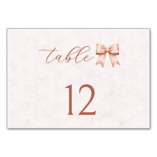 Pink Sakura Ribbon – Japanese-Inspired テーブルナンバー