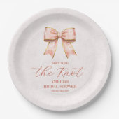 Pink Sakura Ribbon – Japanese-Inspired ペーパープレート (正面)