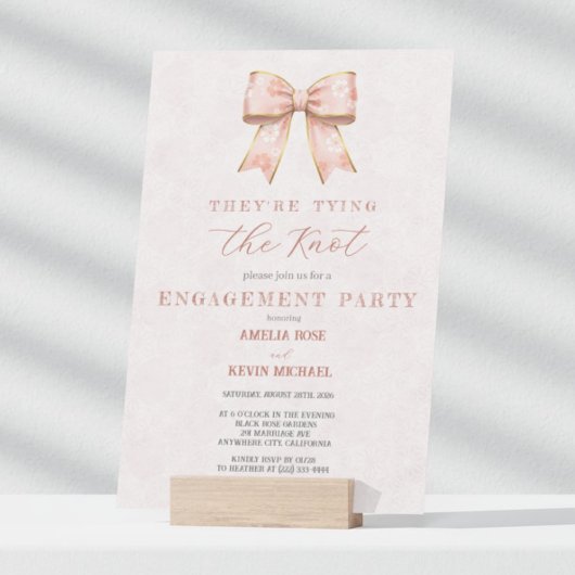 Pink Sakura Ribbon – Japanese-Inspired  招待状