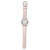 Pink Sakura Zen Kanji Numerals Watch 腕時計 (フラット)