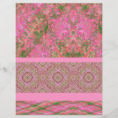 Pink Sampler Scrapbook Paper 2-Sided Page (正面)
