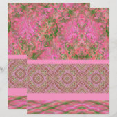 Pink Sampler Scrapbook Paper 2-Sided Page (正面/裏面)