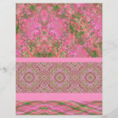 Pink Sampler Scrapbook Paper 2-Sided Page (裏面)