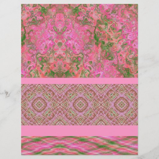 Pink Sampler Scrapbook Paper 2-Sided Page (裏面)