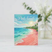 Pink Sands Beach Bahamas ポストカード (スタンド正面)