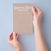 Pink Sandstone Baby Shower Guess Baby Food Game チラシ (ハンドル)