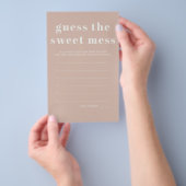 Pink Sandstone Baby Shower Guess Sweet Mess Game チラシ (ハンドル)