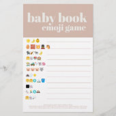 Pink Sandstone Typography Baby Book Emoji Game チラシ (正面)