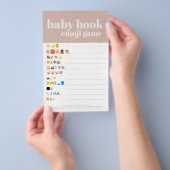 Pink Sandstone Typography Baby Book Emoji Game チラシ (ハンドル)