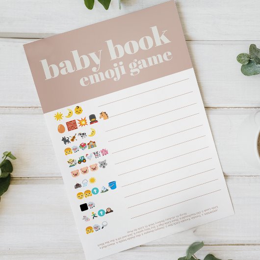 Pink Sandstone Typography Baby Book Emoji Game チラシ