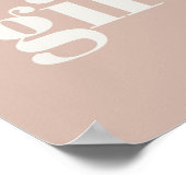 Pink Sandstone Typography Baby Shower Books Gifts  ポスター (角)