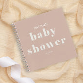 Pink Sandstone Typography Baby Shower Notebook ノートブック