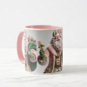 Pink Santa, Christmas, Author Natasha Us   マグカップ (正面左)