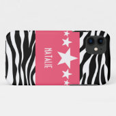 Pink Sassy Star Zebra BT iPhone 5ケース Case-Mate iPhoneケース (裏面(横))