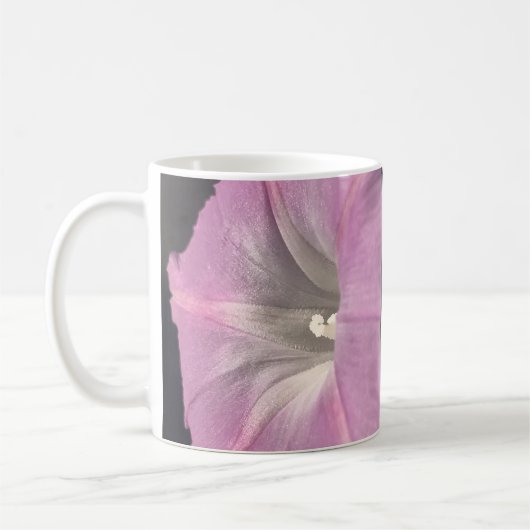 Pink Satin Morning Glory コーヒーマグカップ (左)